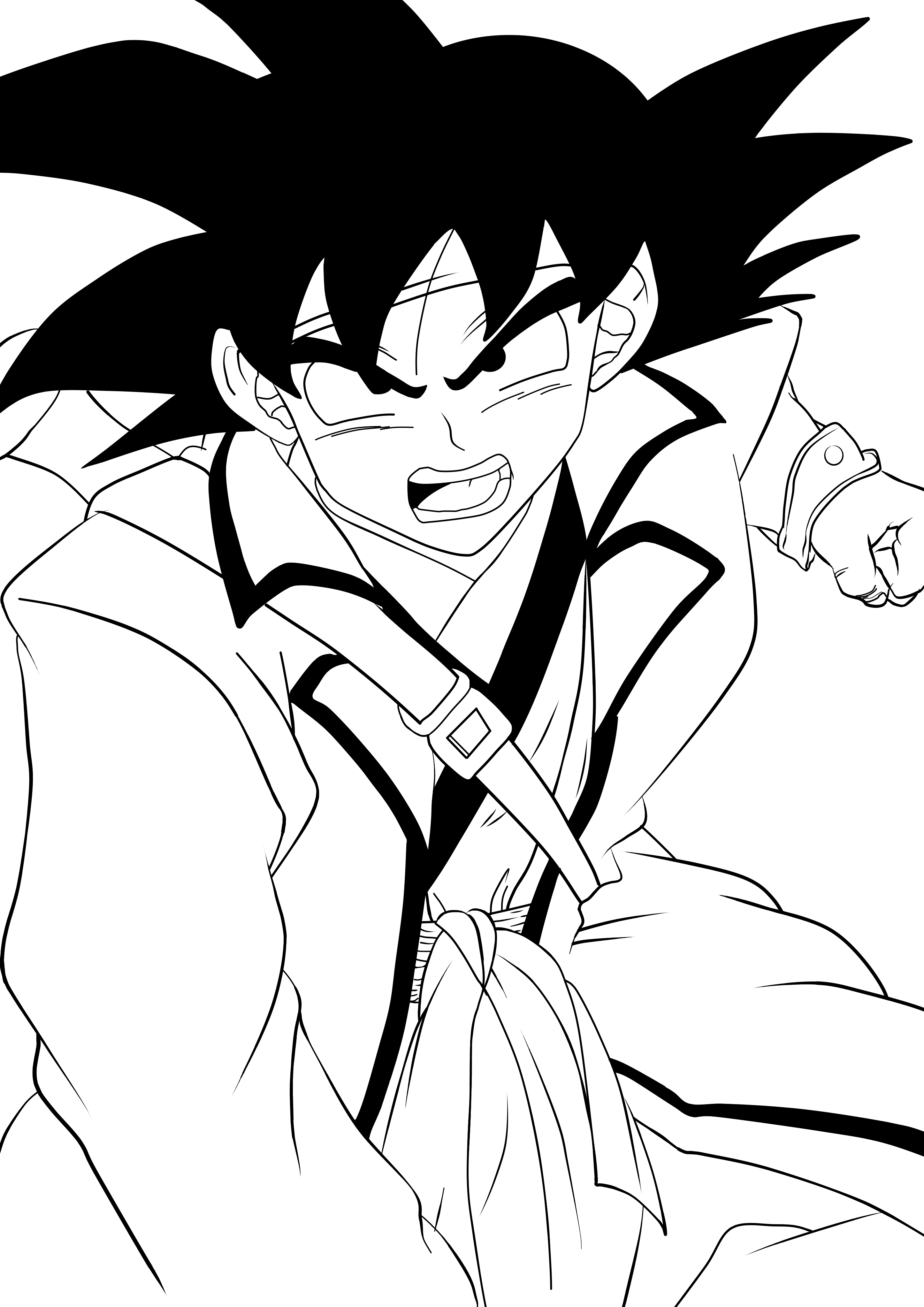 Goku Jr (Kai) Super Sayajin 2 (color) by SonGokuJr199 on DeviantArt