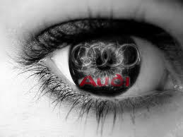Eye with the audi logo in