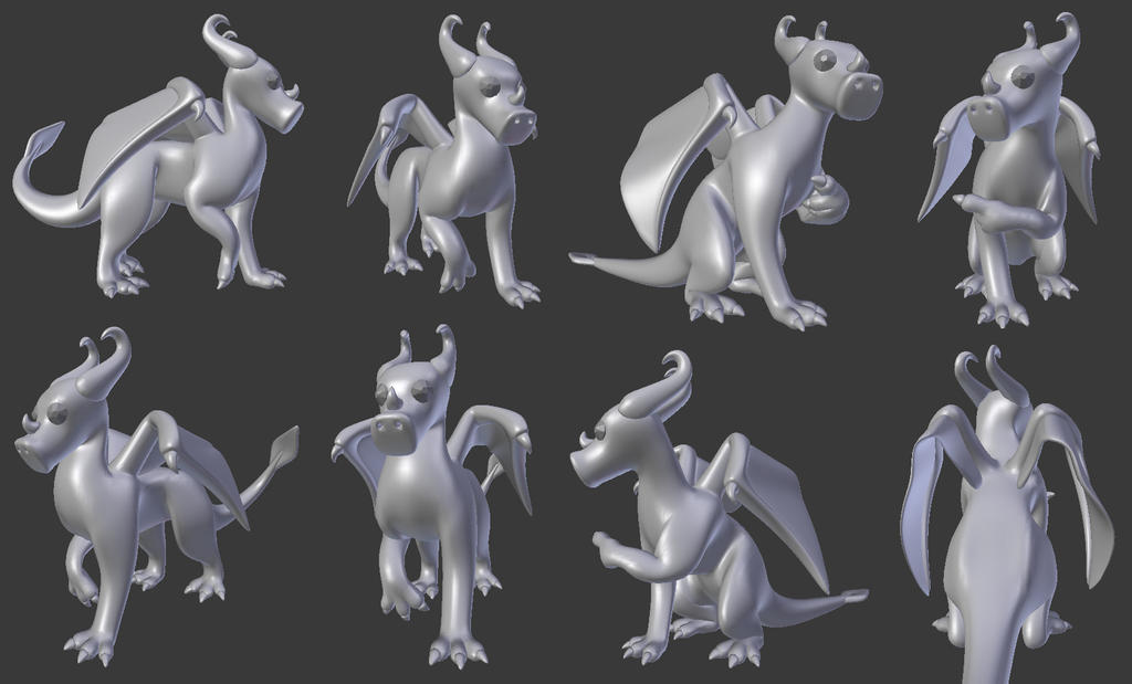 Dragon Model More Poses By Camkitty2 On Deviantart