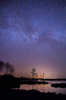 Starry Night Over the Lake