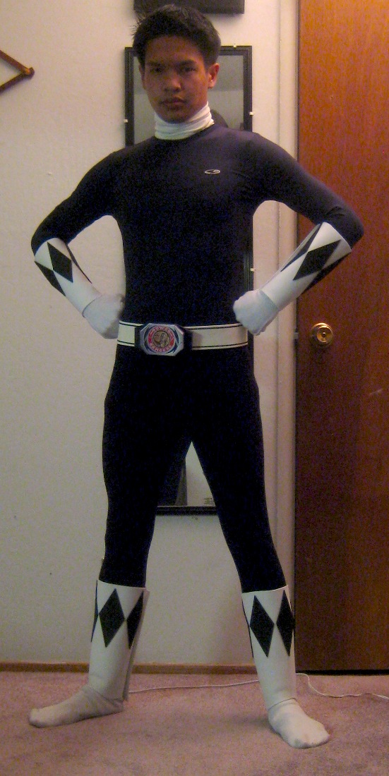 MMPR Black Ranger cosplay WIP2