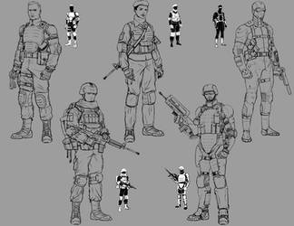 Art Test - Military Game: Thumbs + Initial Designs