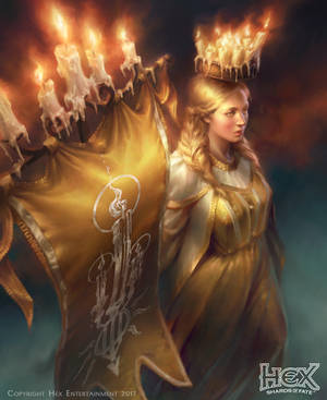 Cassia Goldenlight - HexTCG by Maradraws