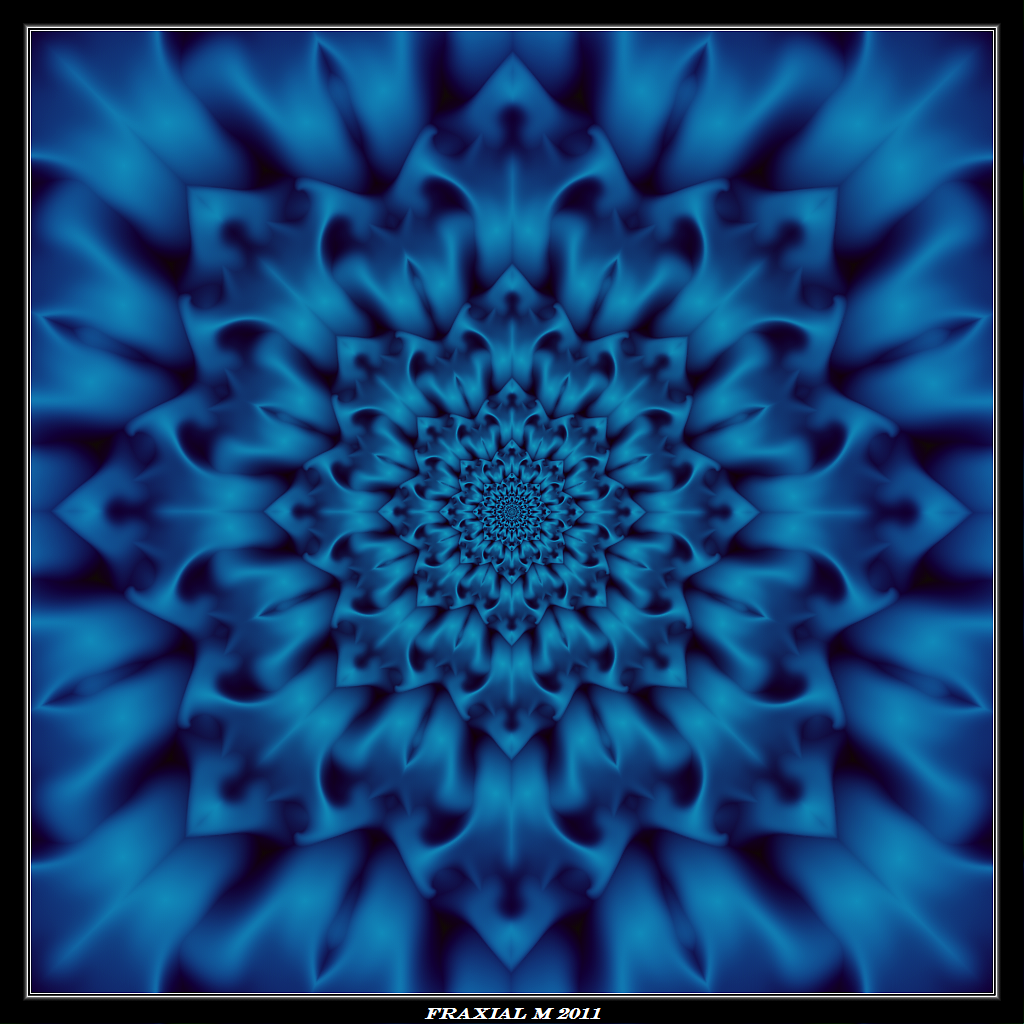 Blue Glyph Flower