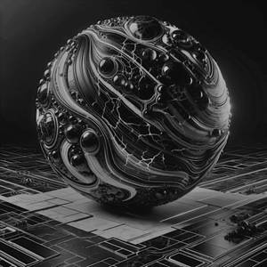 Black Marble Sphere