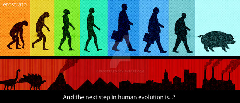 Evolution Step Back Next step in human evolution by erostrato on DeviantArt