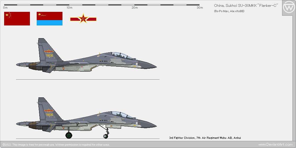 China, Sukhoi SU-30MKK by AlexanderVonDerBrung on DeviantArt