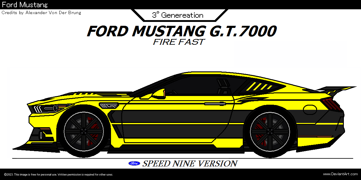 Ford Mustang G.T.7000, speed Nine Version by Ford Mustang G.T.7000, speed Nine Version by