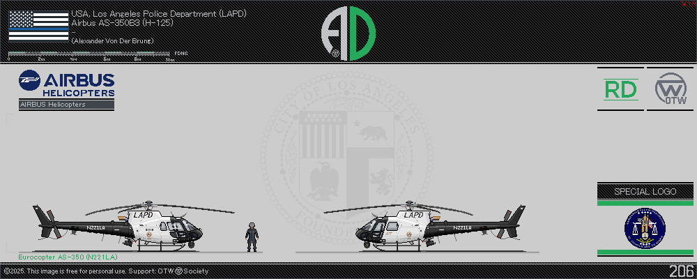 USA, Airbus AS-350B3 (LAPD)