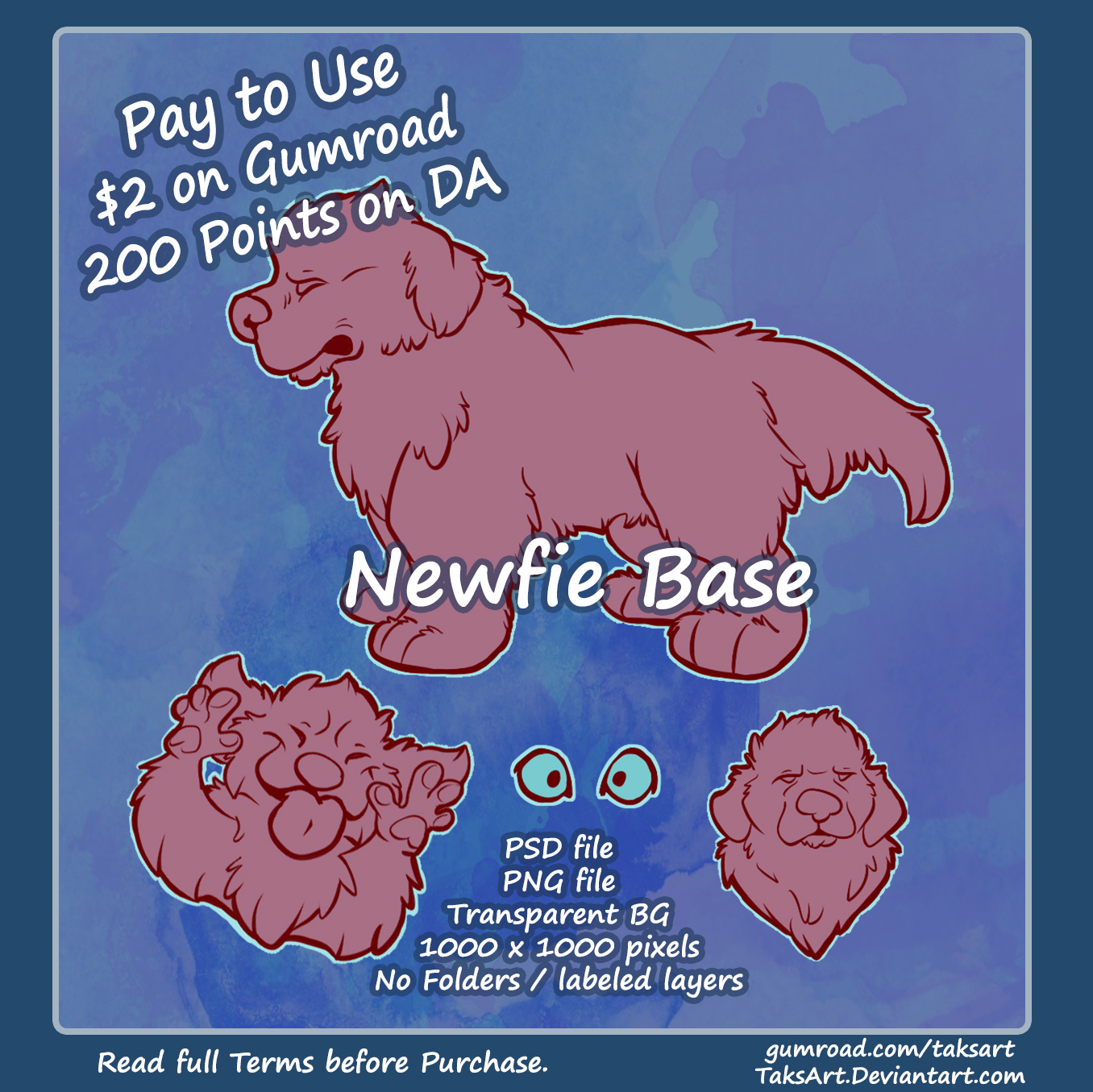 Newfie Adopt Base -P2U Adoptable Base by TaksArt on DeviantArt