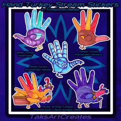 Hand Turkeys / stream stickers