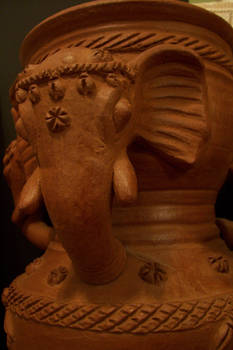 Full view Clay elephant