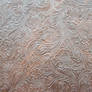 Leather floral pattern imprint