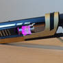 Custom laser gun, black w/ gold