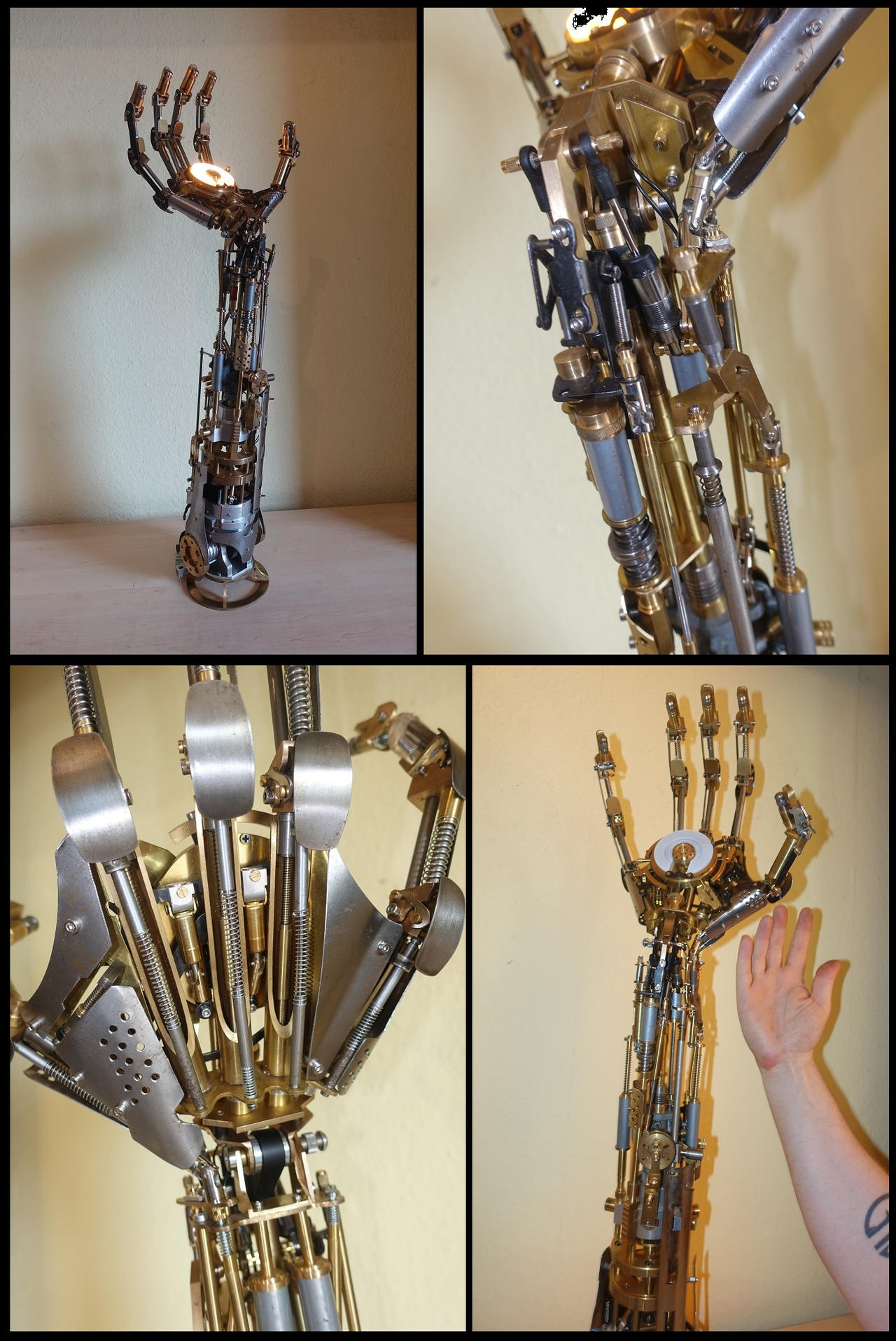 Metal sculpture #2: Steampunk terminator arm