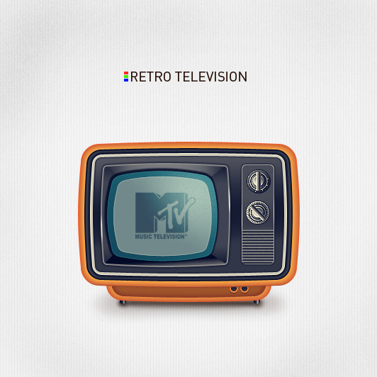 Retro tv-set icon