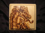 Wood burnt dragon 2 (new picture) by VoodooWolfStudios