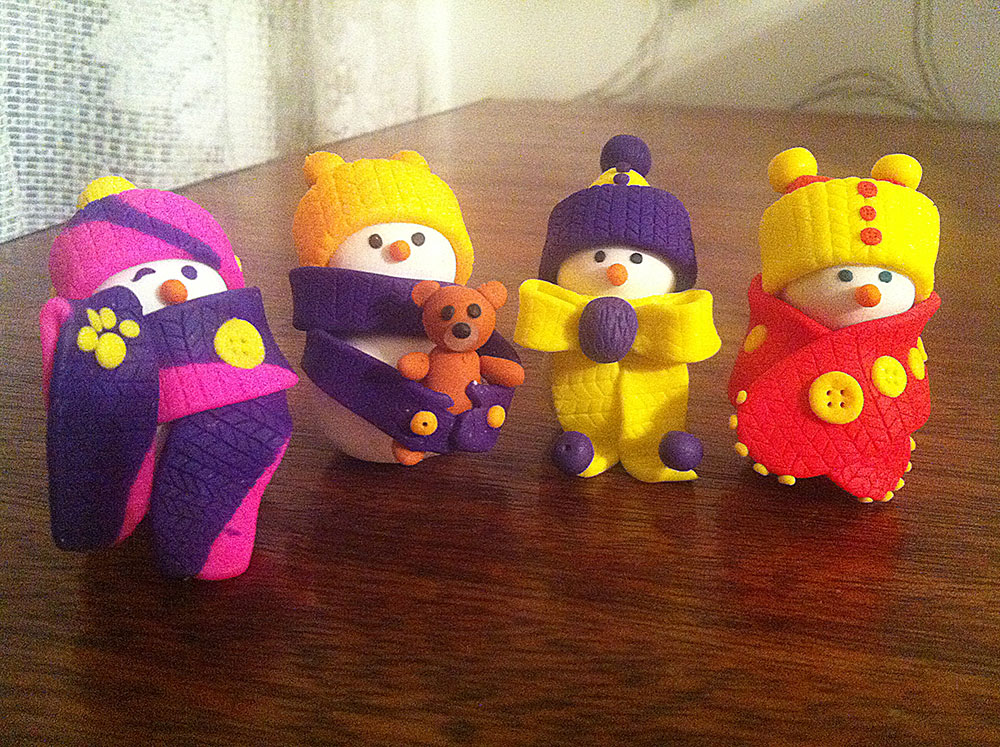 Four lttle snowmen