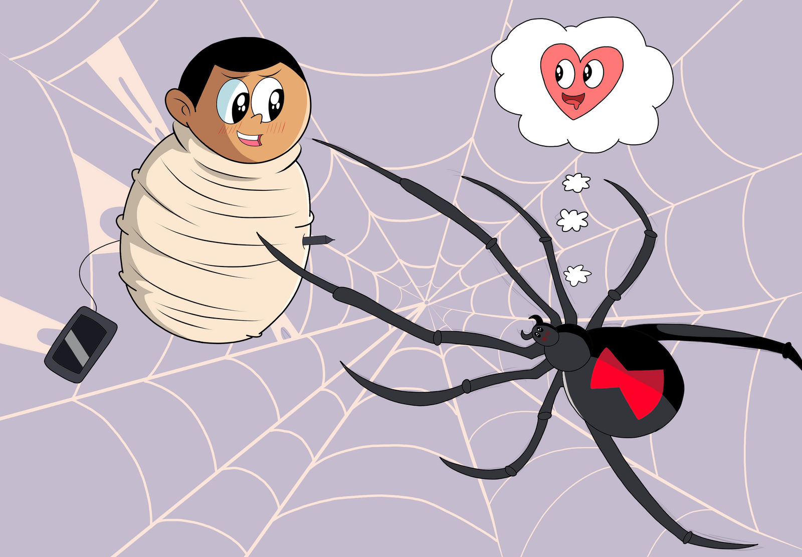 Caught In A Spider's Web (Art Trade) by Alexander-Draws on DeviantArt
