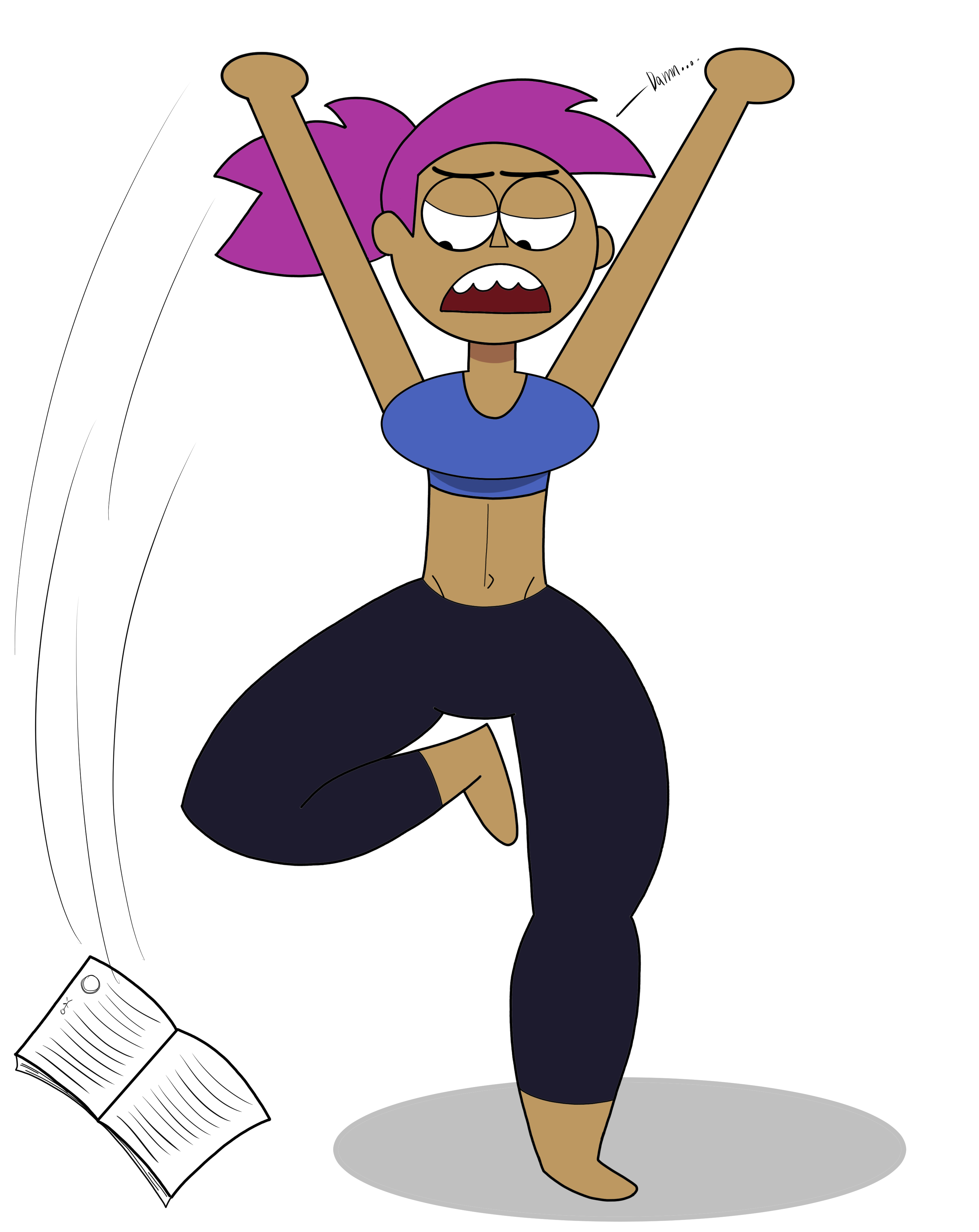 Enid Doing Some Yoga