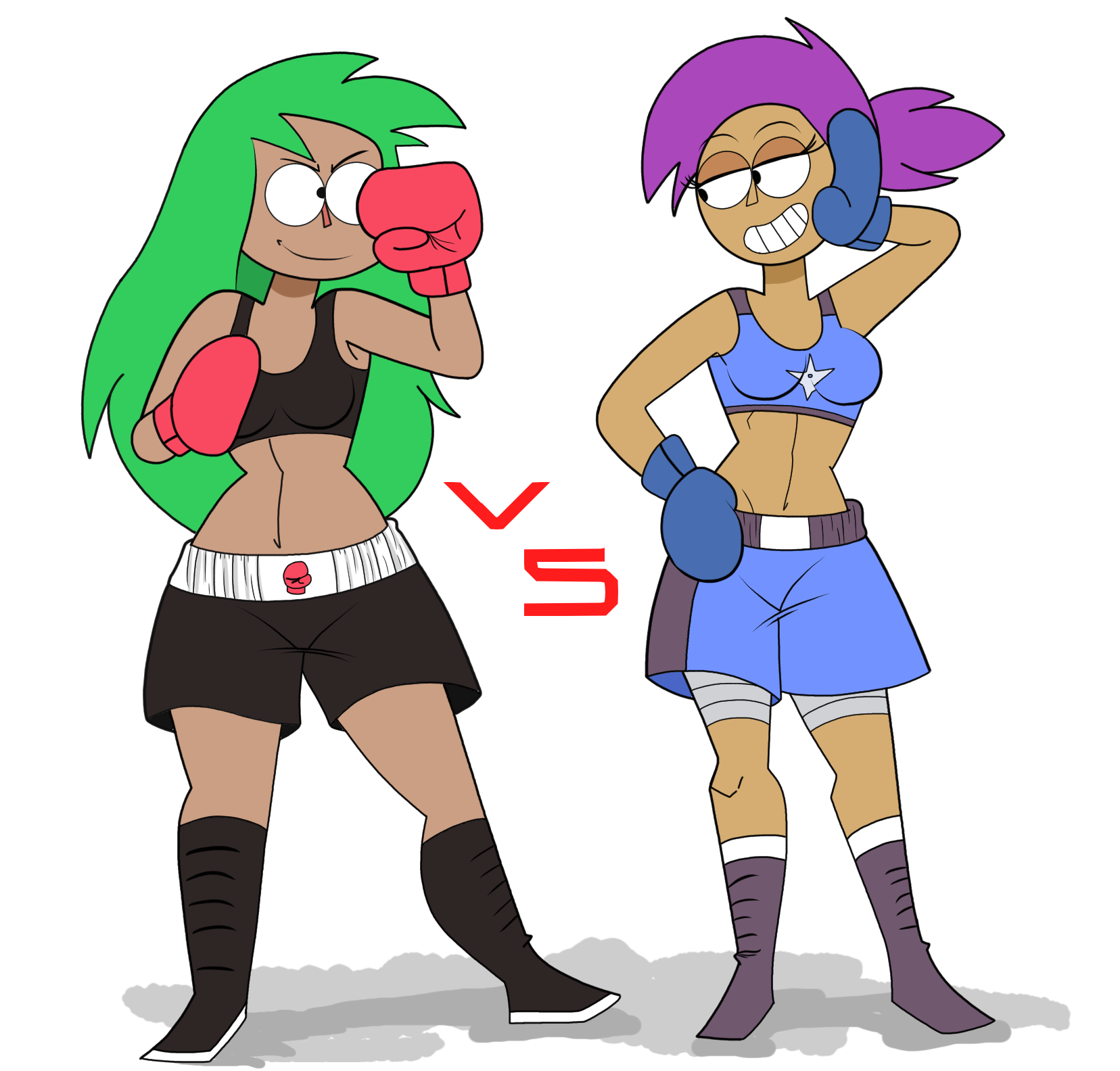 Punching Judy Vs. Enid (OK KO !) by Alexander-LR