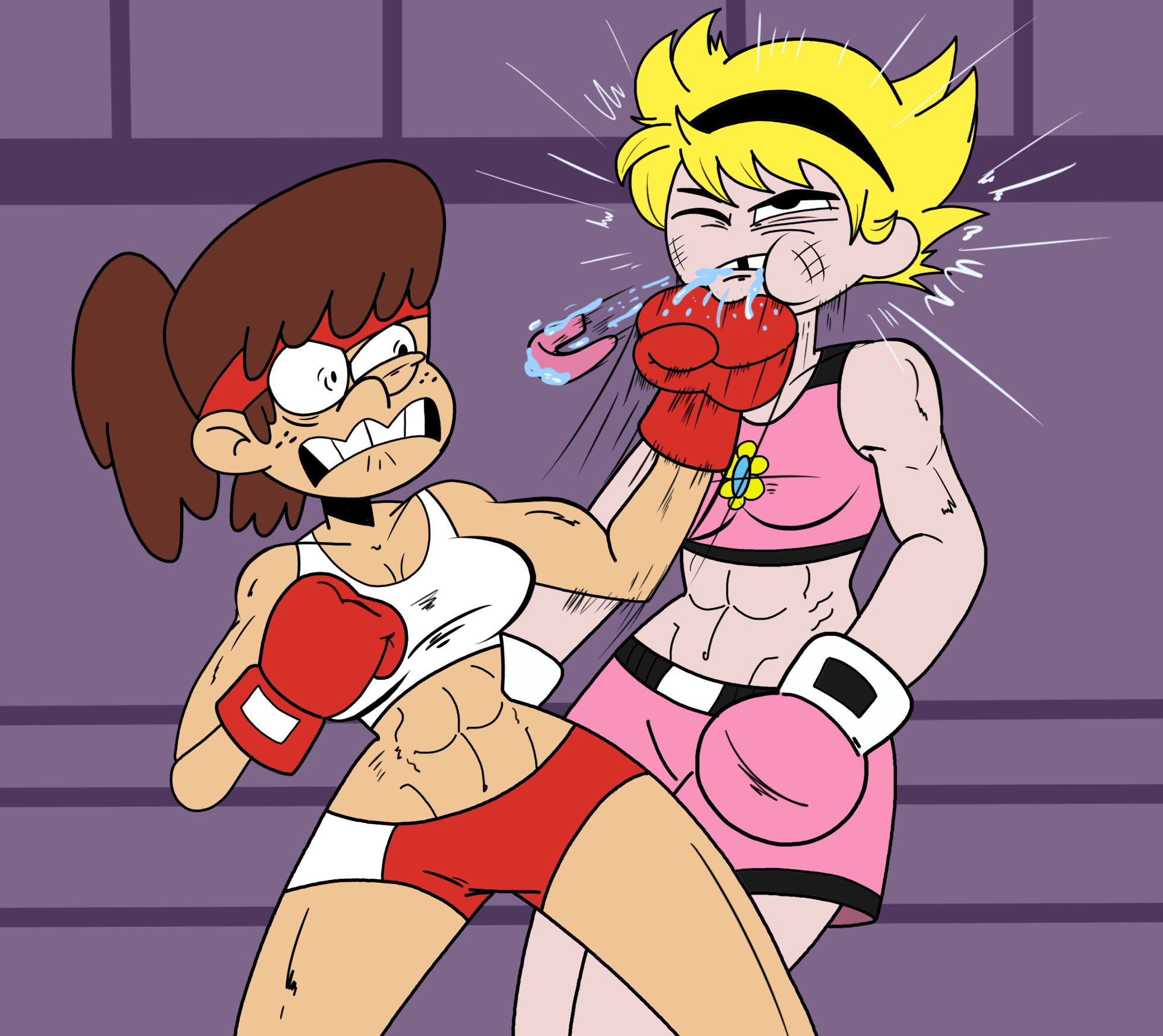 Bed Boxing Deviantart Lynn Loud Vs Mandy (BOXING) - Commission by Alexander-Draws on DeviantArt