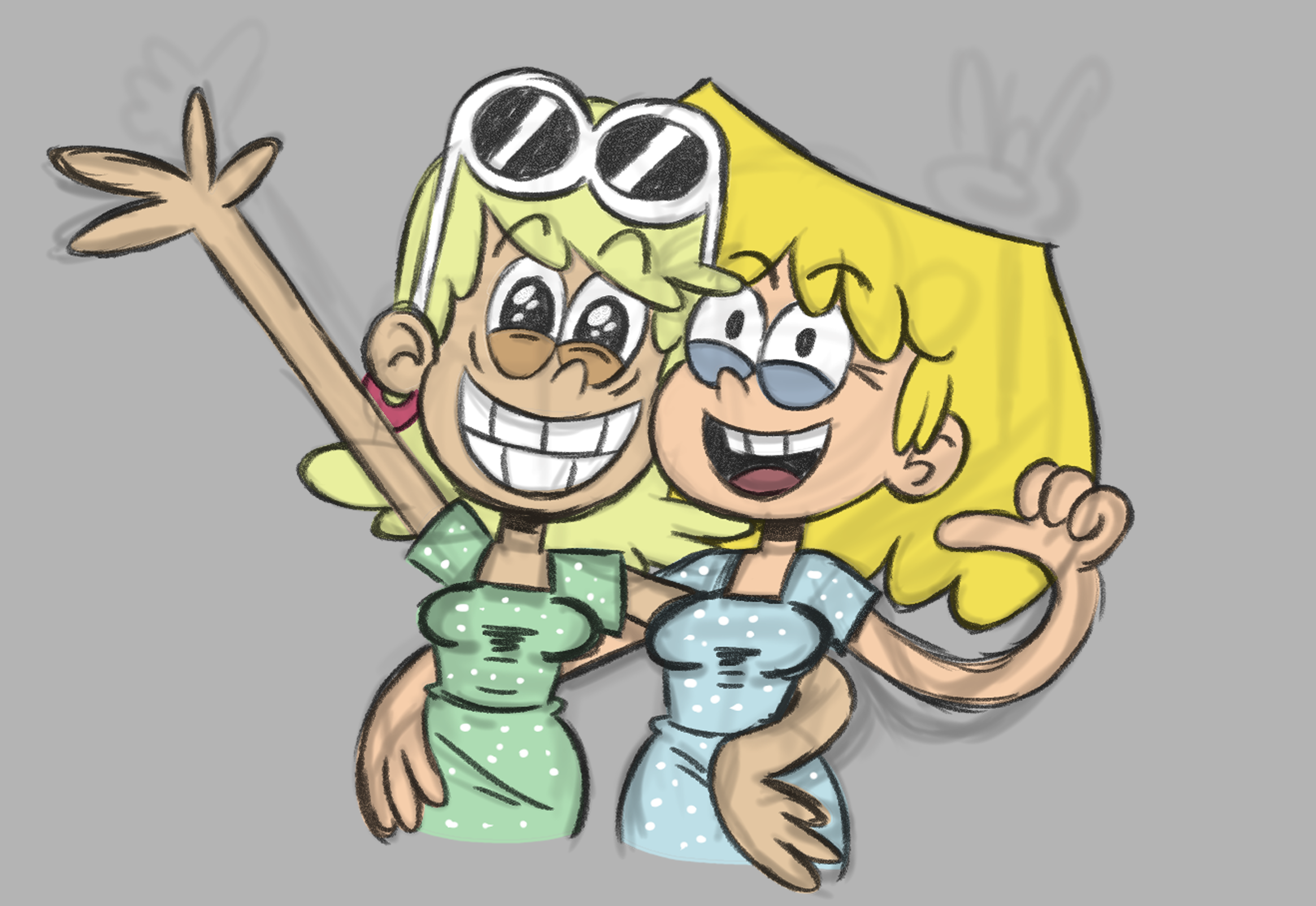 Two Sisters The Loud House Colored Sketch By Alexander Draws On two-sisters-the-loud-house-colored-sketch-by-alexander-draws-on