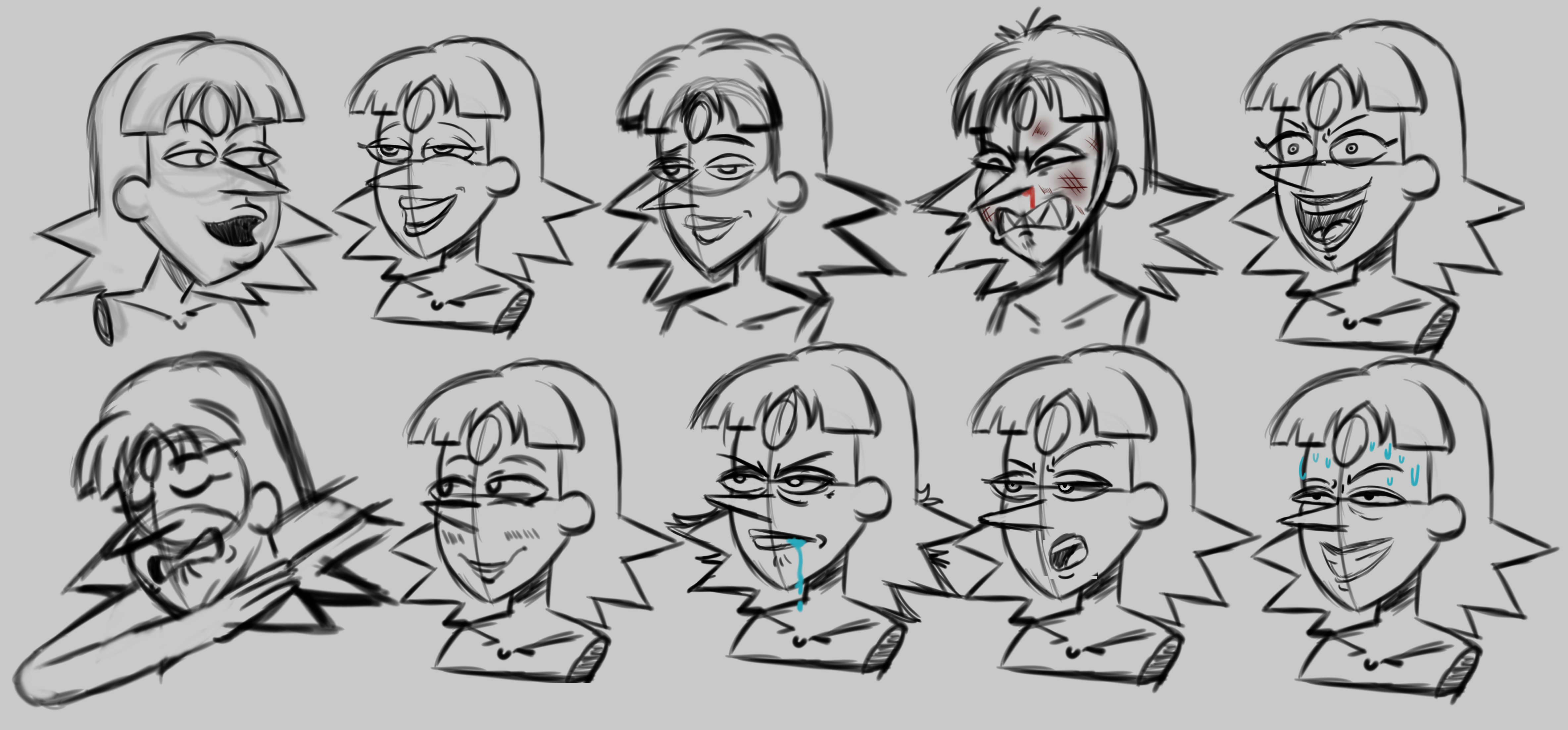 Eliza Sanchez OC Facial Expressions Sheet COMM By Alexander Draws eliza-sanchez-oc-facial-expressions-sheet-comm-by-alexander-draws