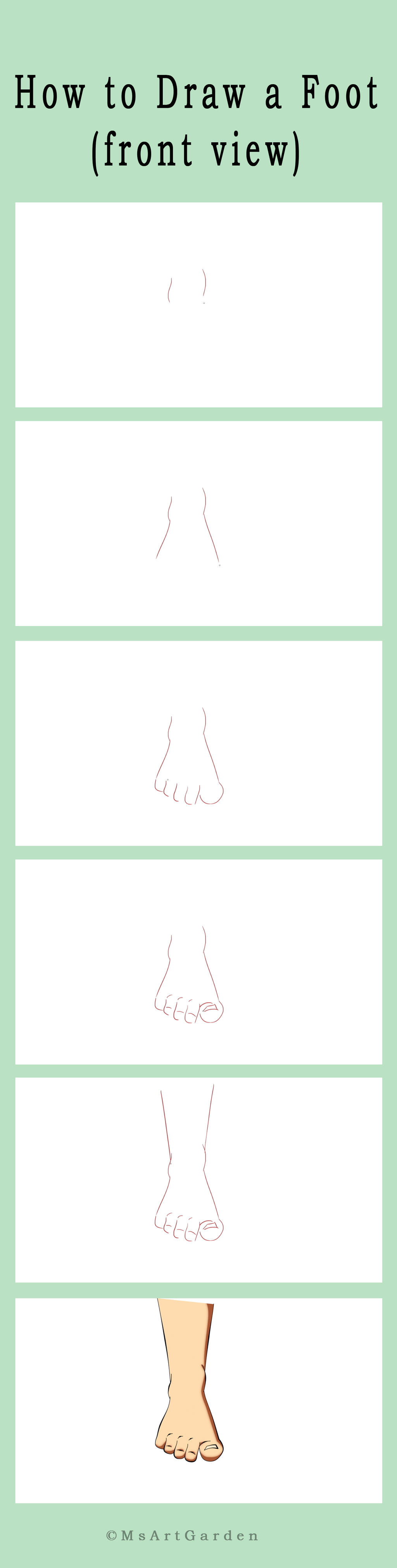 How To Draw A Basic Foot Front View By MsArtGarden On DeviantArt how-to-draw-a-basic-foot-front-view-by-msartgarden-on-deviantart