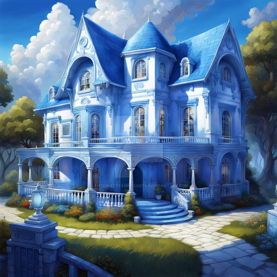 Dynamic Blue House Blue House by antoinetteannacosta0 on DeviantArt