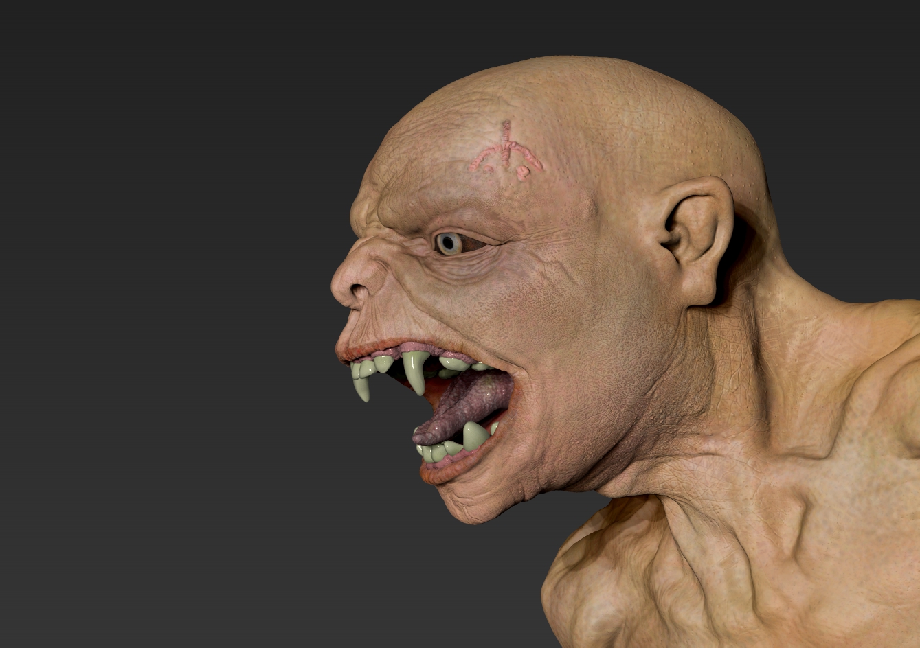 Scarred Demon - Zbrush only render