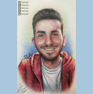 Self portrait with color pencils