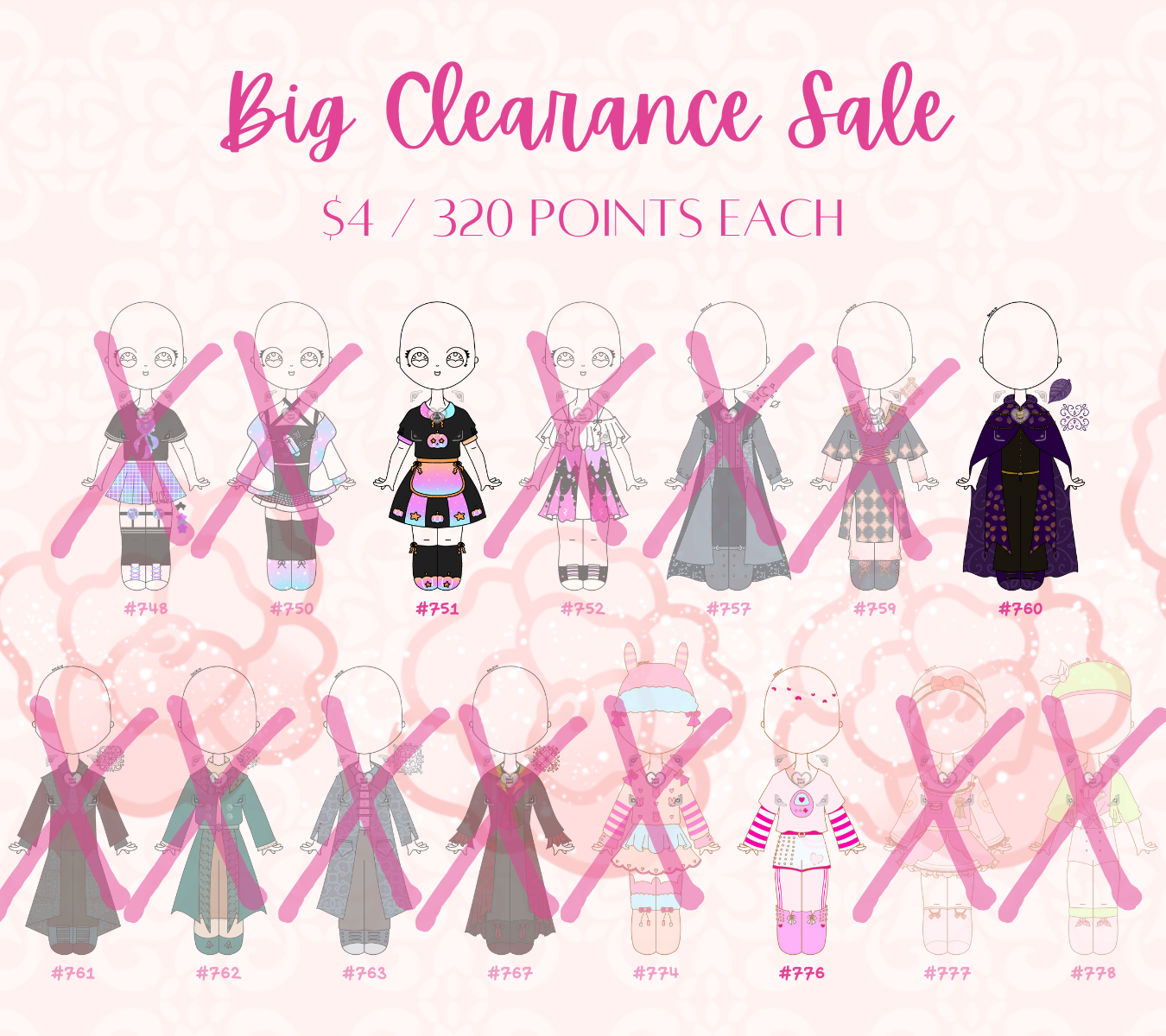 CLOSED] $4 outfit adopt clearance sale by SacriHeid on DeviantArt