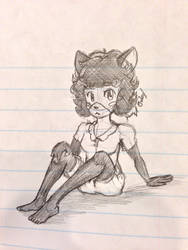 Red Panda Girl Sitting