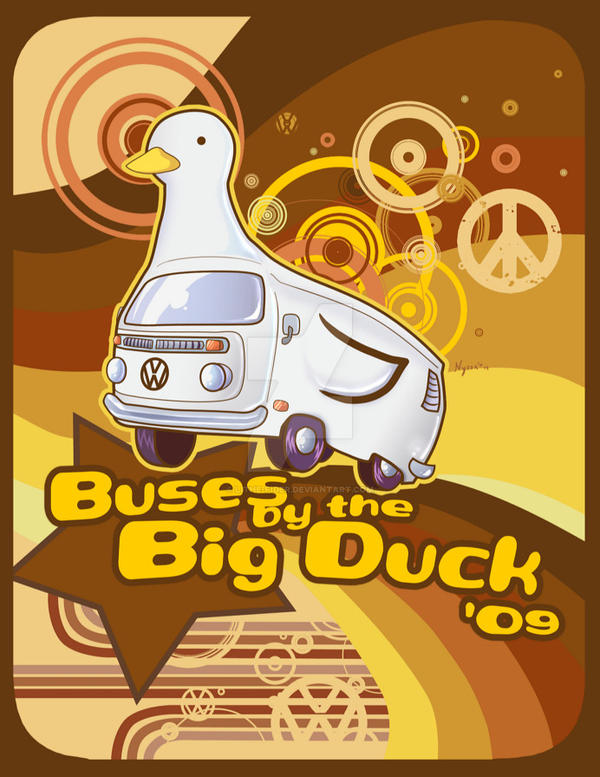 Buses by the Big Duck 09
