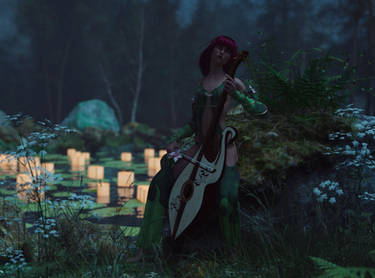 The cello player