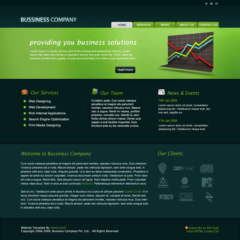 Business Company PSD Template by rjoshicool