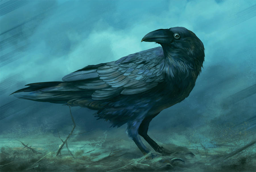 Синяя ворона читать. Ворон арт. Голубая ворона. Ворона арт. Черный ворон.