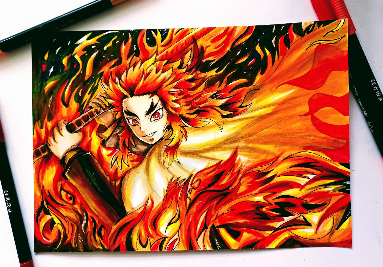 Demon Slayer - Kyojuro Rengoku - Kimetsu No Yaiba by VikkyRee on DeviantArt