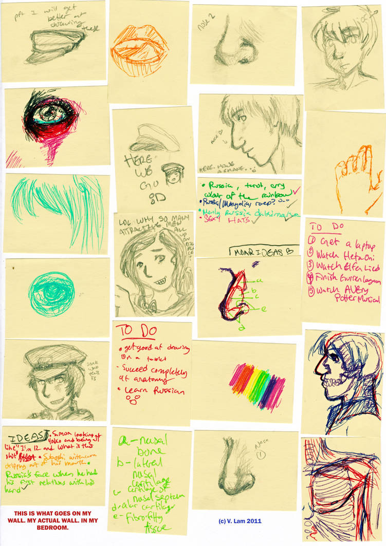STICKY NOTES EVERYWHERE BRO by MarinaMadness on DeviantArt