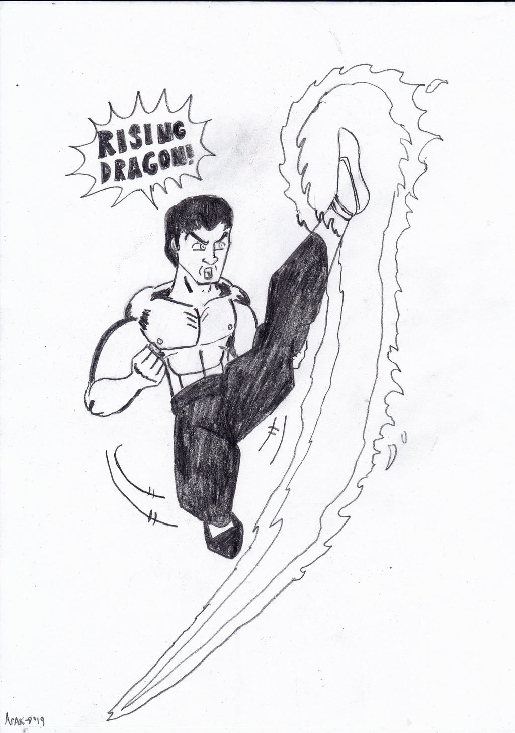 Fei Long's fiery kick!