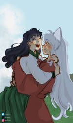 (Commission Art) Inuyasha x Kagome