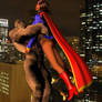 Supergirl bearhugged