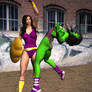 power princess vs. she Hulk