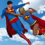 Super man vs.  supergirl