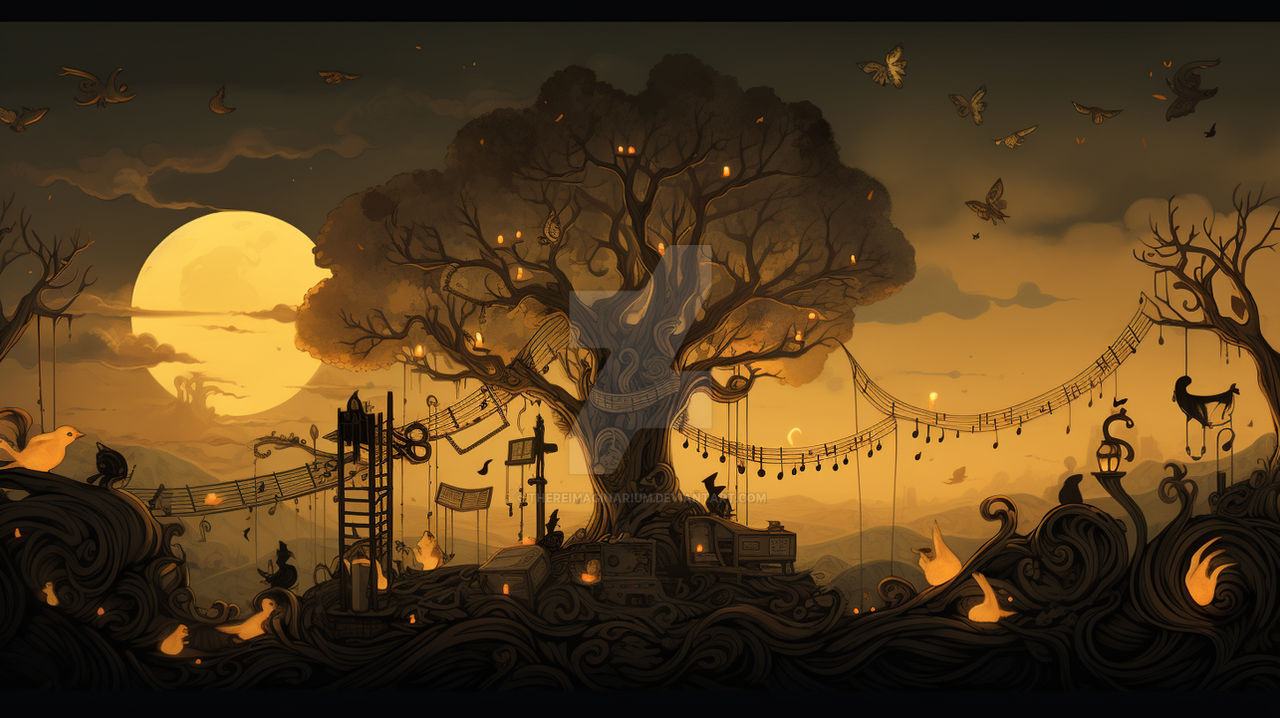 Floating Notes Drift into the Night by TheReimaginarium on DeviantArt