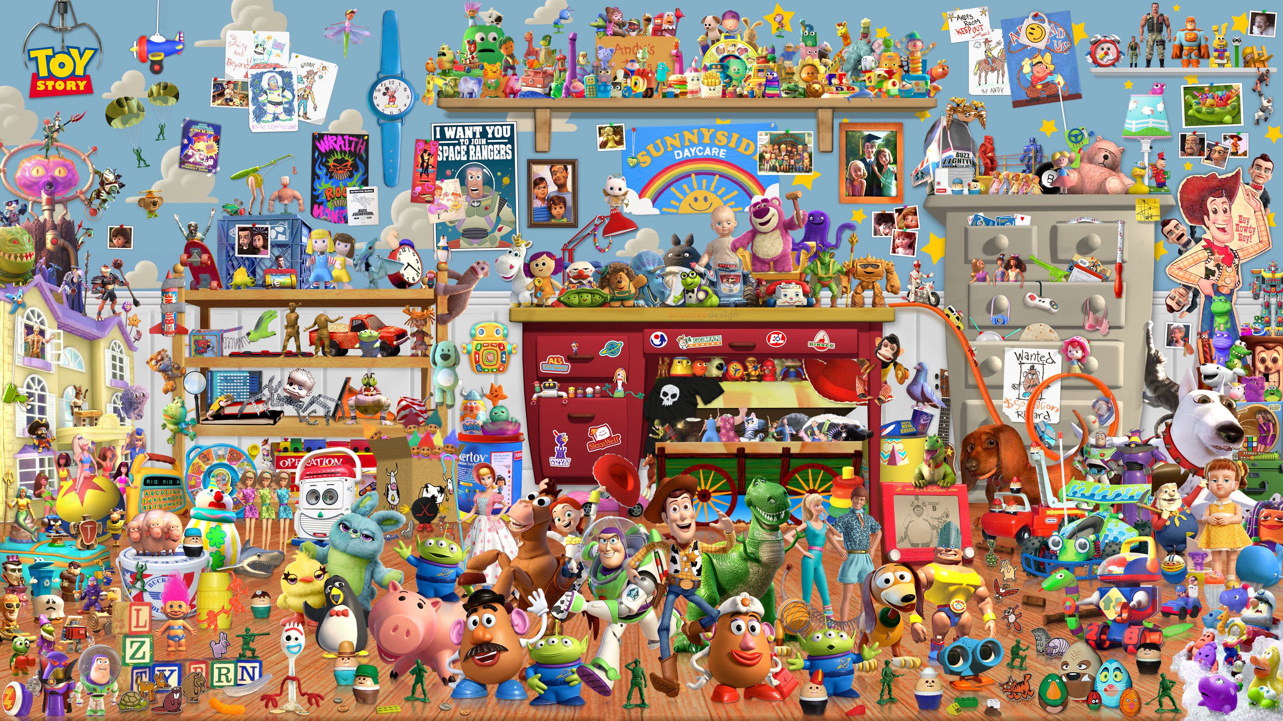 Every Character In Toy Story Wallpaper