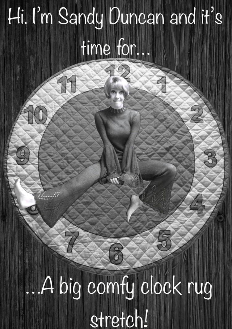 Girl On Clock Rug Sandy Duncan's Big Comfy Couch Clock Rug by artismspeaks on DeviantArt