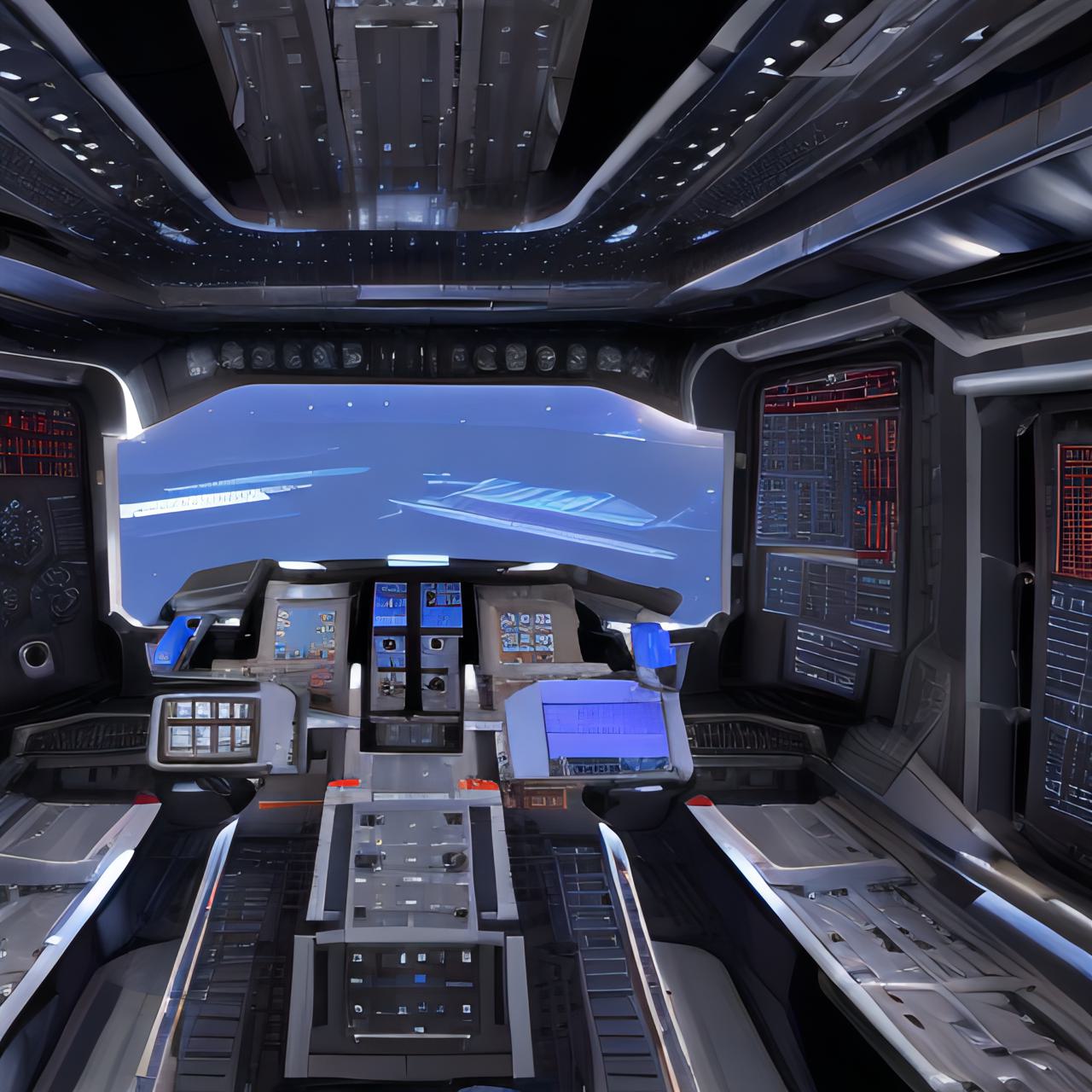 Sci Fi Spacecraft Cockpit