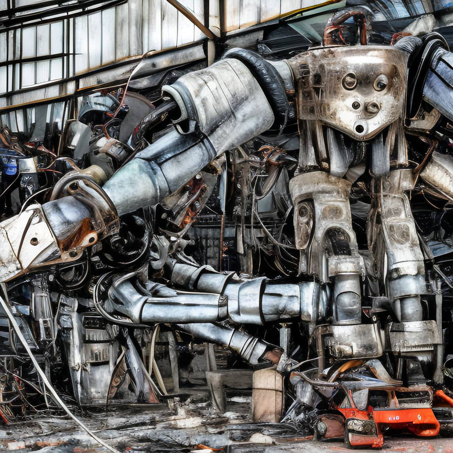 Robot Scrapyard by JohnD210 on DeviantArt